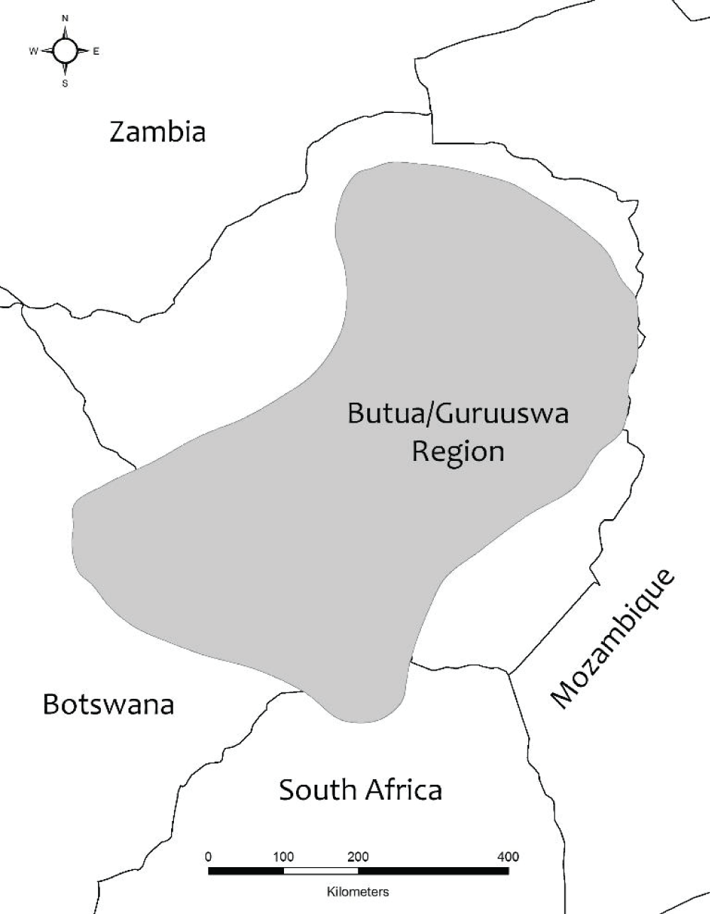 Figure 1: Butua/Guruuswa regions are cited in narratives as Rozvi ancestral lands.